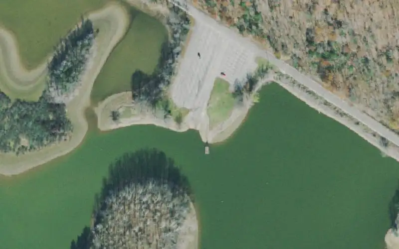 Aerial photo of the area around Dyer's Creek, Stewart County