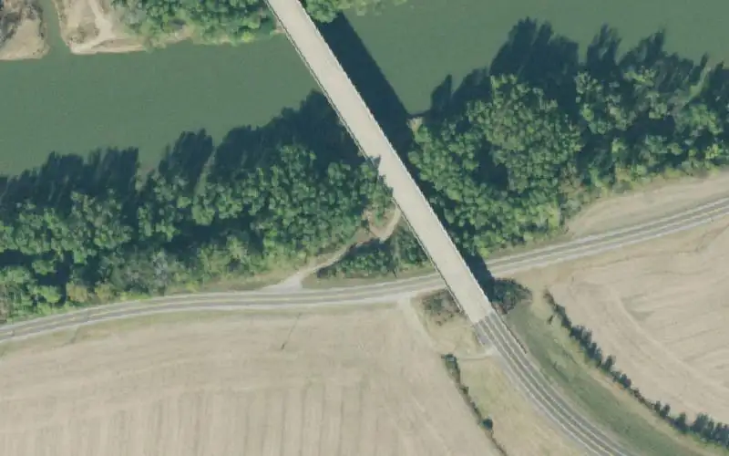Aerial photo of the area around Unnamed access, Obion River, TN, Dyer County