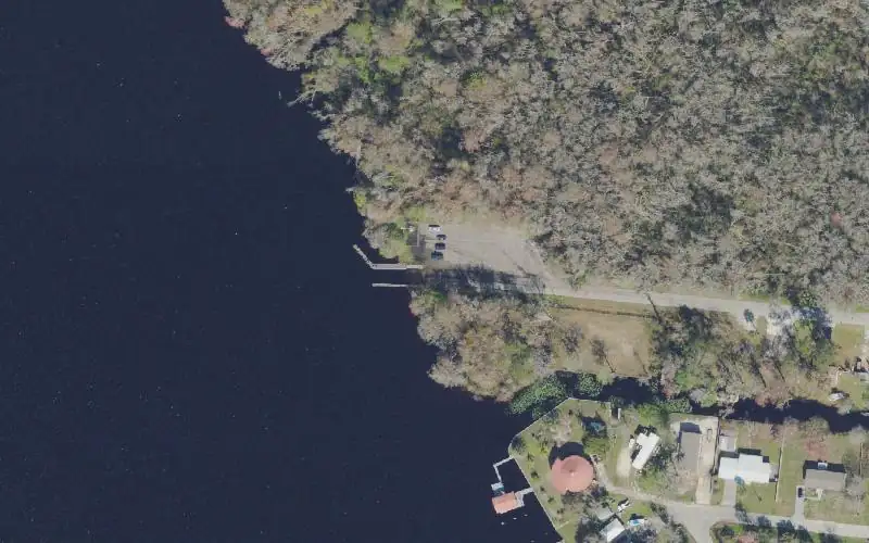 Aerial photo of the area around East Palatka - Pico Road Boat Ramp, Putnam County