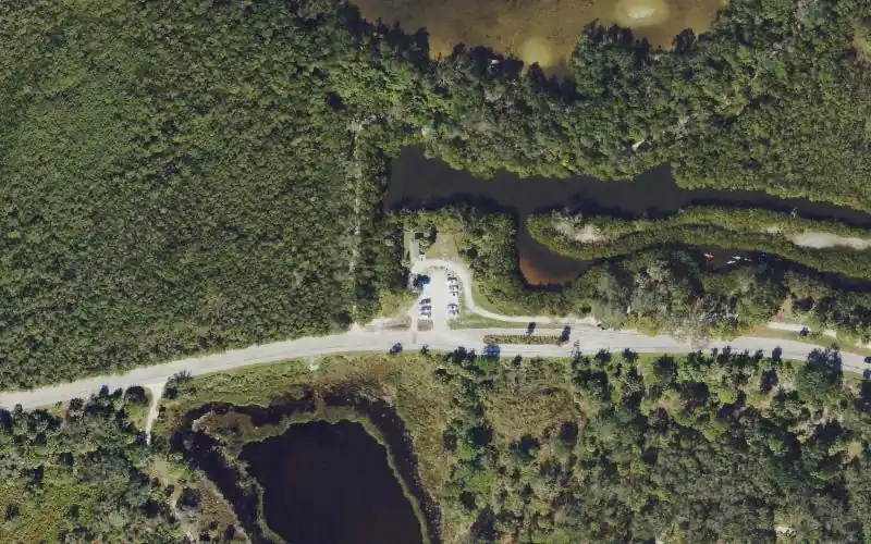 Aerial photo of the area around Emerson Point Preserve - Canoe/Kayak Dock, Manatee County