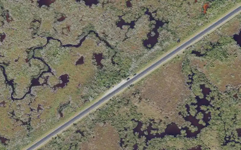 Aerial photo of the area around Everglades National Park - Hell's Bay Canoe Trail (Backcountry Permit Required), Miami-Dade County