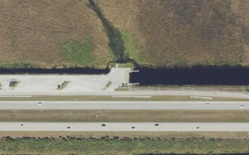 Aerial photo of the area around Everglades WMA - Alligator Alley - Mile 38.1 West Bound, Broward County