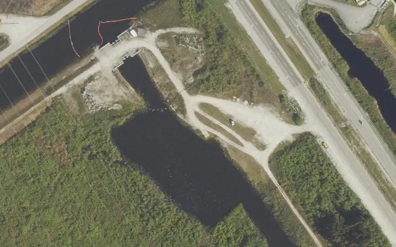 Aerial photo of the area around Everglades WMA - Highway 27 (Mile 47.3) - Johnnie's Bass Hole, Broward County