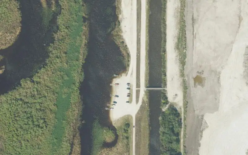 Aerial photo of the area around Everglades WMA - Loxahatchee Road Boat Ramp, Palm Beach County