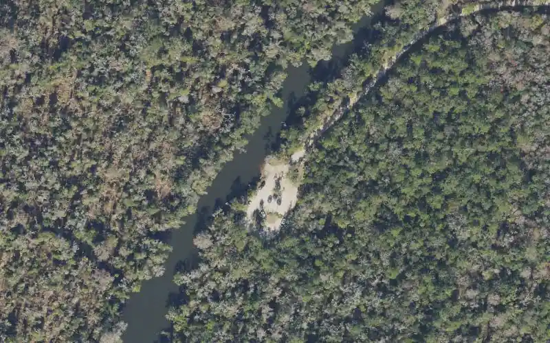 Aerial photo of the area around Fenholloway River - Hicks Landing Boat Ramp (Small Boats Only), Taylor County