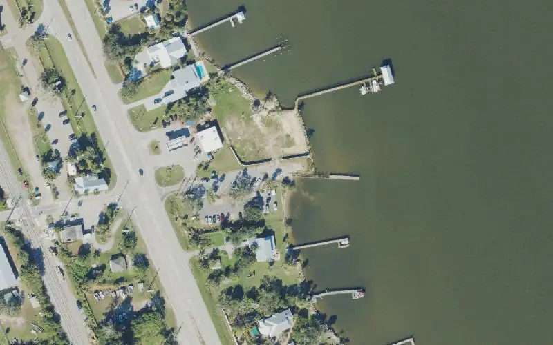 Aerial photo of the area around First Street Boat Ramp (Grant), Brevard County
