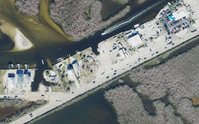 Aerial photo of the area around Former Viking Marina Property (CLOSED), Lee County