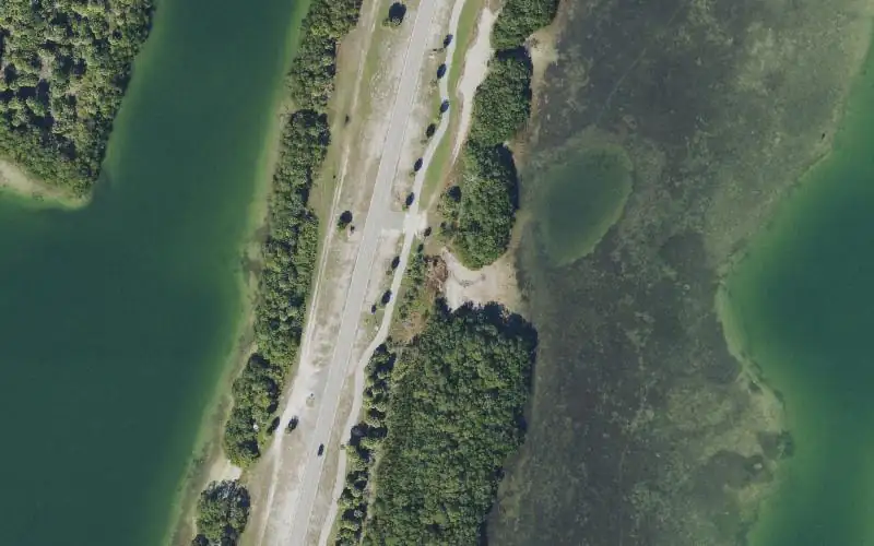 Aerial photo of the area around Fort Desoto Park - Madelaine Key Paddlecraft Access - South, Pinellas County