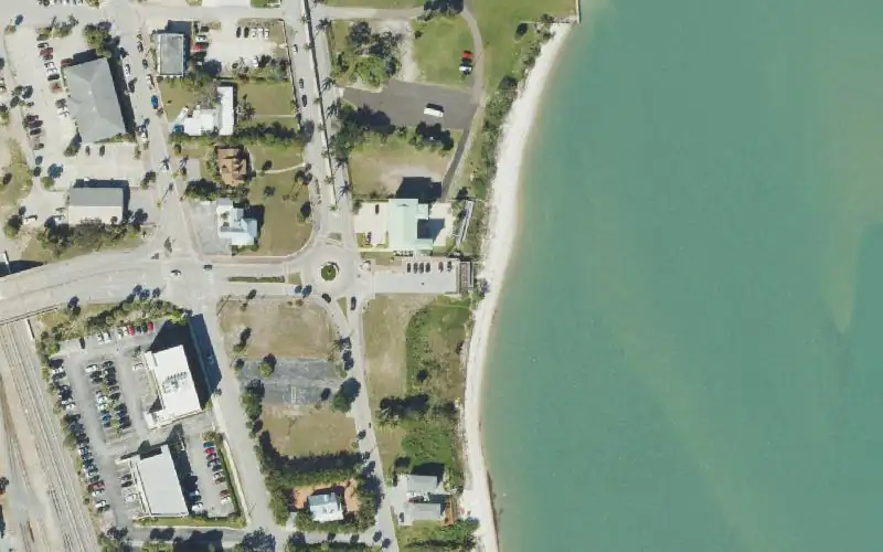 Aerial photo of the area around Fort Pierce Kayak Launch - Citrus Avenue, St. Lucie County