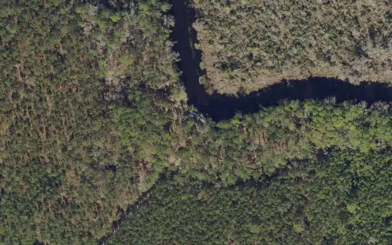 Aerial photo of the area around Four Creeks State Forest - Hobbs Landing (Small Boats Only), Nassau County