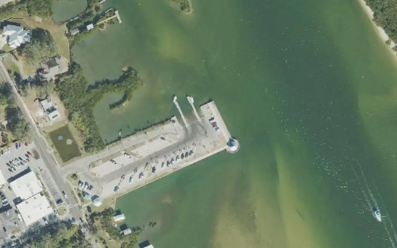 Aerial photo of the area around George Kennedy Memorial Park, Volusia County