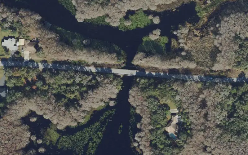 Aerial photo of the area around Gobbler Drive Roadside Park Primitive Ramp (Canoe Access), Citrus County
