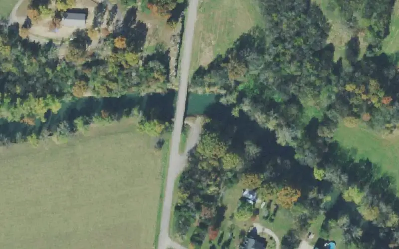 Aerial photo of the area around Goose Creek, Trousdale County