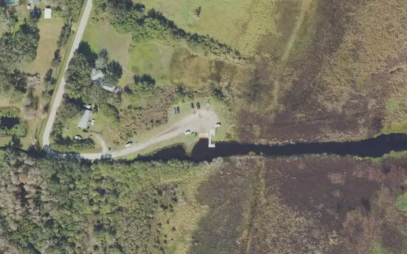 Aerial photo of the area around Granada Public Boat Ramp, Osceola County