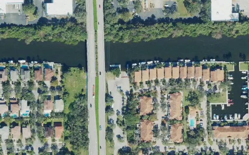 Aerial photo of the area around Griffin Marine Park Boat Ramp, Broward County