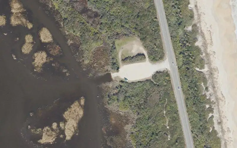 Aerial photo of the area around Guana River Wildlife Management Area - Six Mile Landing Public Boat Ramp (10 HP Max), St. Johns County