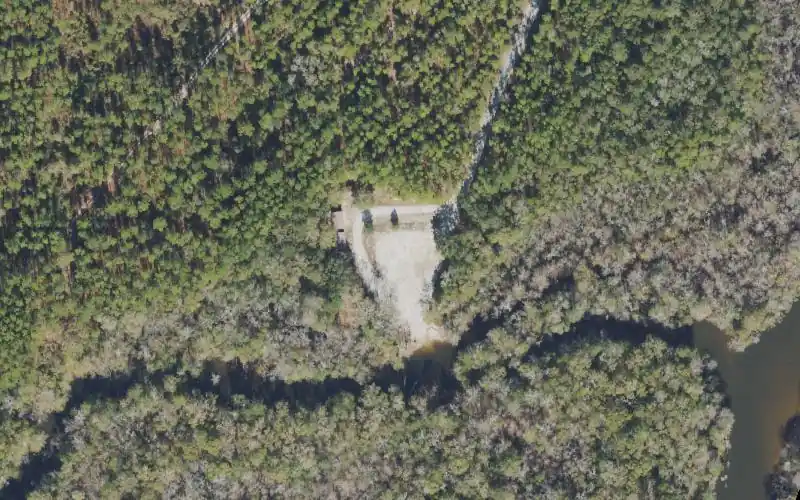 Aerial photo of the area around Guest Lake Park, Okaloosa County