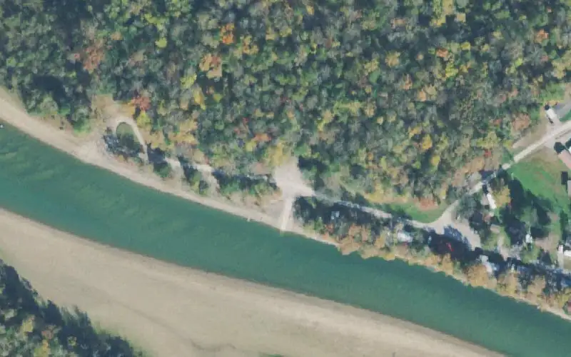 Aerial photo of the area around Gunnels Camp, Pickett County