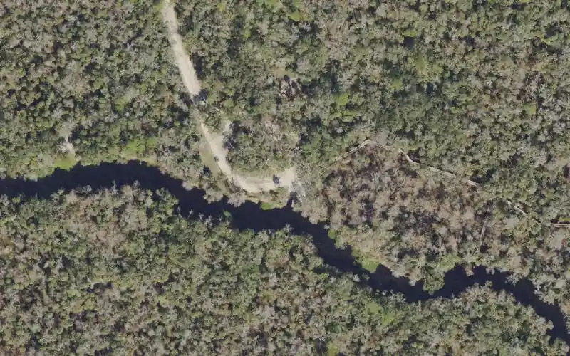 Aerial photo of the area around Haw Creek Preserve - Russell Landing Boat Ramp (Small Boats), Flagler County