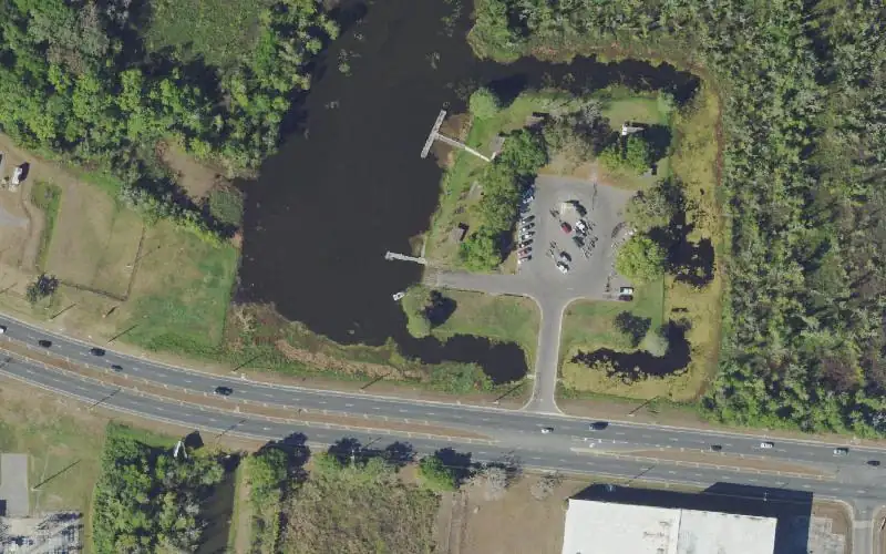Aerial photo of the area around Herlong Park Public Boat Ramp, Lake County