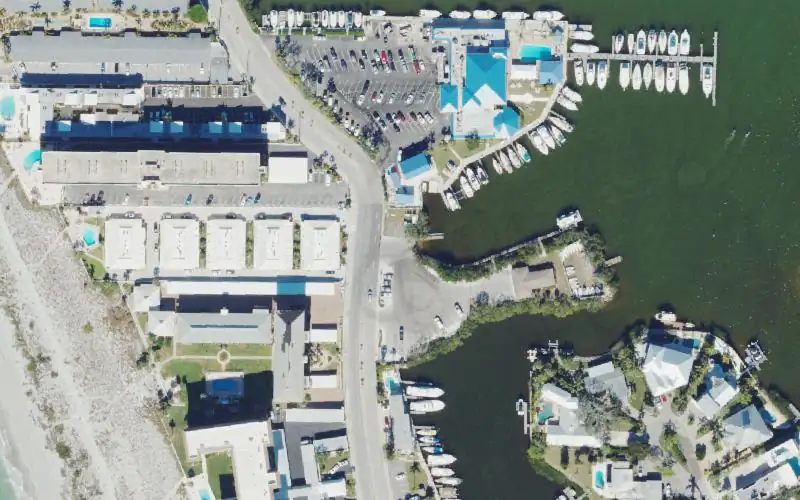 Aerial photo of the area around Higel Marine Park Boat Ramp, Sarasota County