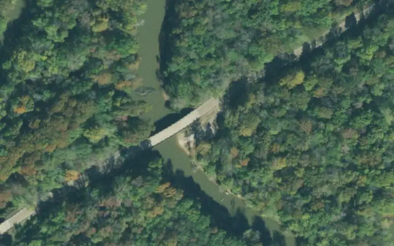 Aerial photo of the area around Highway 100, Hardeman County