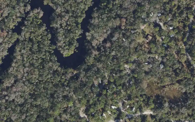 Aerial photo of the area around Hillsborough River State Park - Cedar Landing Canoe Launch (Registered Campers Only), Hillsborough County