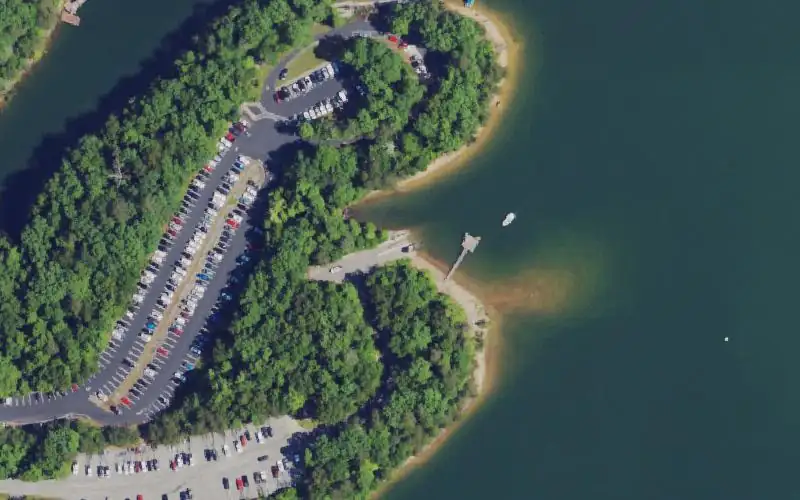 Aerial photo of the area around Holly Bay Marina and Ramp, Laurel County