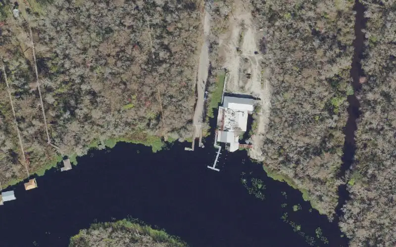 Aerial photo of the area around Hood Landing Public Boat Ramp, Duval County