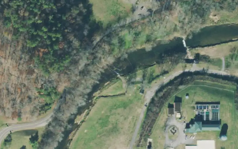 Aerial photo of the area around Hope Springs Park, Lawrence County