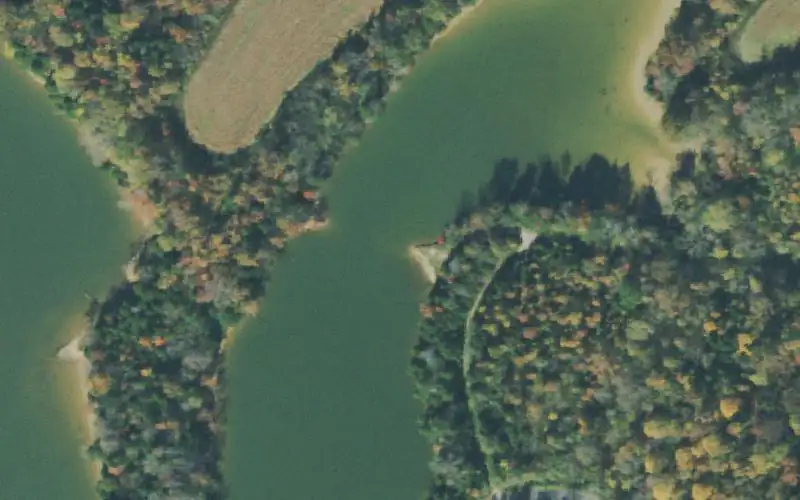 Aerial photo of the area around Horseshoe Bend Ramp, Smith County