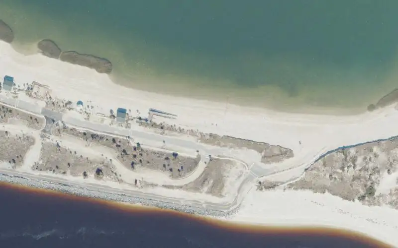 Aerial photo of the area around Huguenot Memorial Park - Non-Motorized Boat Beach Access Points, Duval County