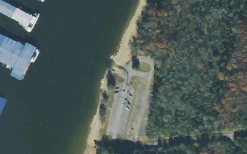 Aerial photo of the area around Hurricane Creek, Davidson County