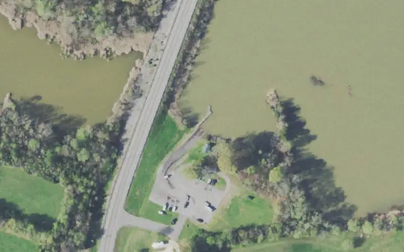 Aerial photo of the area around Hwy 58 Bridge, Meigs County