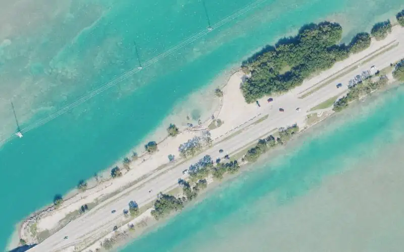 Aerial photo of the area around Indian Key Fill Public Boat Ramp (Primitive - For Smaller Boats) CLOSED FOR REPAIRS, Monroe County