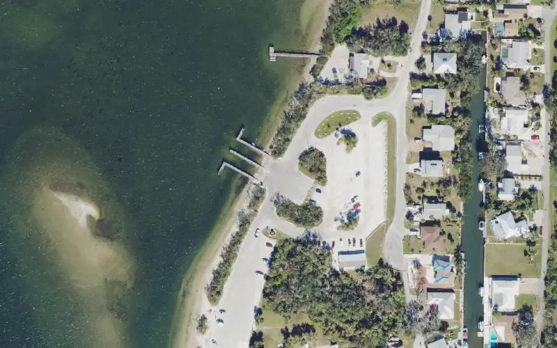 Aerial photo of the area around Indian Mound Park - Boat Ramp, Sarasota County