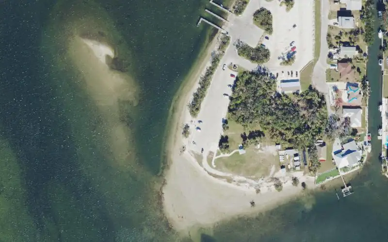 Aerial photo of the area around Indian Mound Park - Paddlecraft Launch, Sarasota County