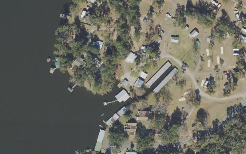 Aerial photo of the area around Ingram's Marina, Gadsden County
