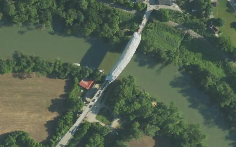 Aerial photo of the area around Irvine Ramp, Estill County