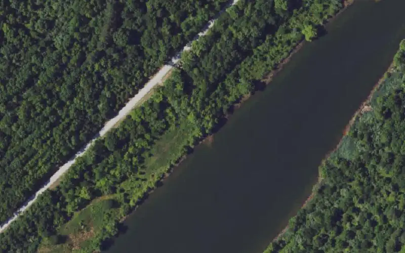 Aerial photo of the area around Island Lake 2, Ohio County