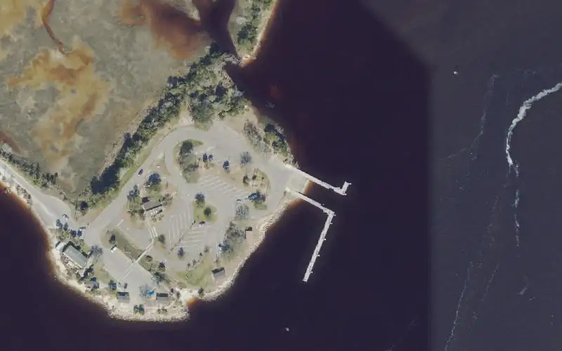 Aerial photo of the area around Joe Carlucci Sisters Creek Park - Boat Ramp, Duval County