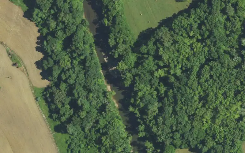 Aerial photo of the area around Johnson Ford-Fleming, Fleming County