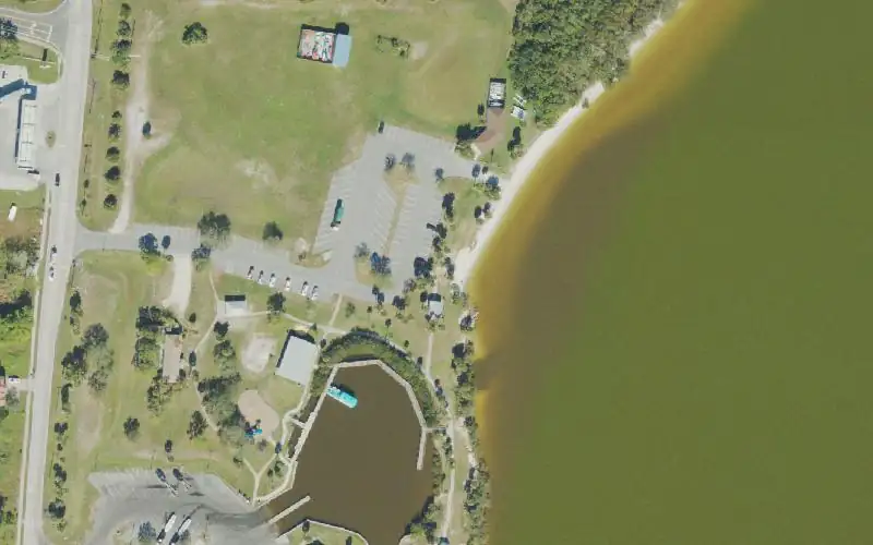 Aerial photo of the area around Kelly Park East - Paddlecraft Launch, Brevard County