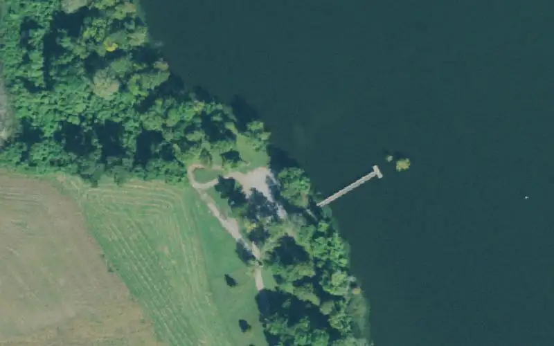 Aerial photo of the area around Keystone, Lake County