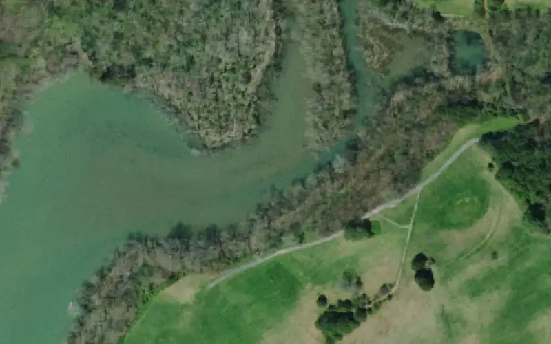 Aerial photo of the area around Kinser Park, Greene County