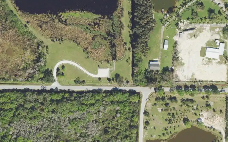 Aerial photo of the area around Kitching Creek Preserve Paddlecraft Launch, Martin County
