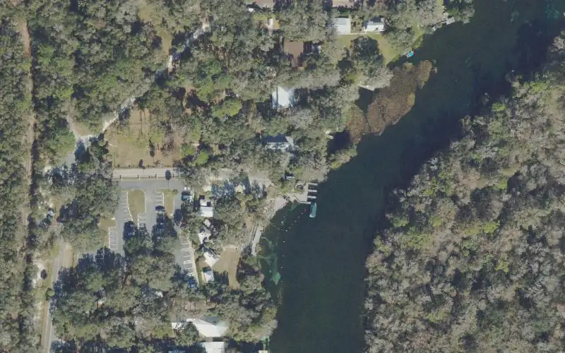 Aerial photo of the area around KP Hole Marion County Park - Small Boat Ramp & Canoe Launch, Marion County
