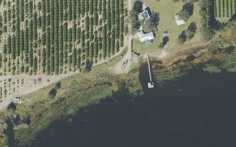 Aerial photo of the area around Lake Annie Public Boat Ramp, Polk County