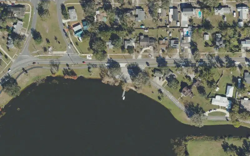 Aerial photo of the area around Lake Bonny Public Boat Ramp, Polk County
