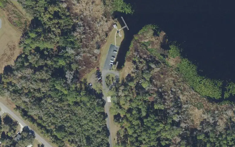Aerial photo of the area around Lake Deaton Park Public Boat Ramp, Sumter County